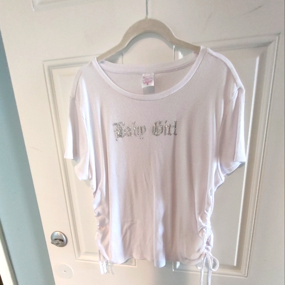 No Boundaries "Baby Girl" Glitter Tee